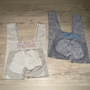 Gymshark green & Gray Leggings set